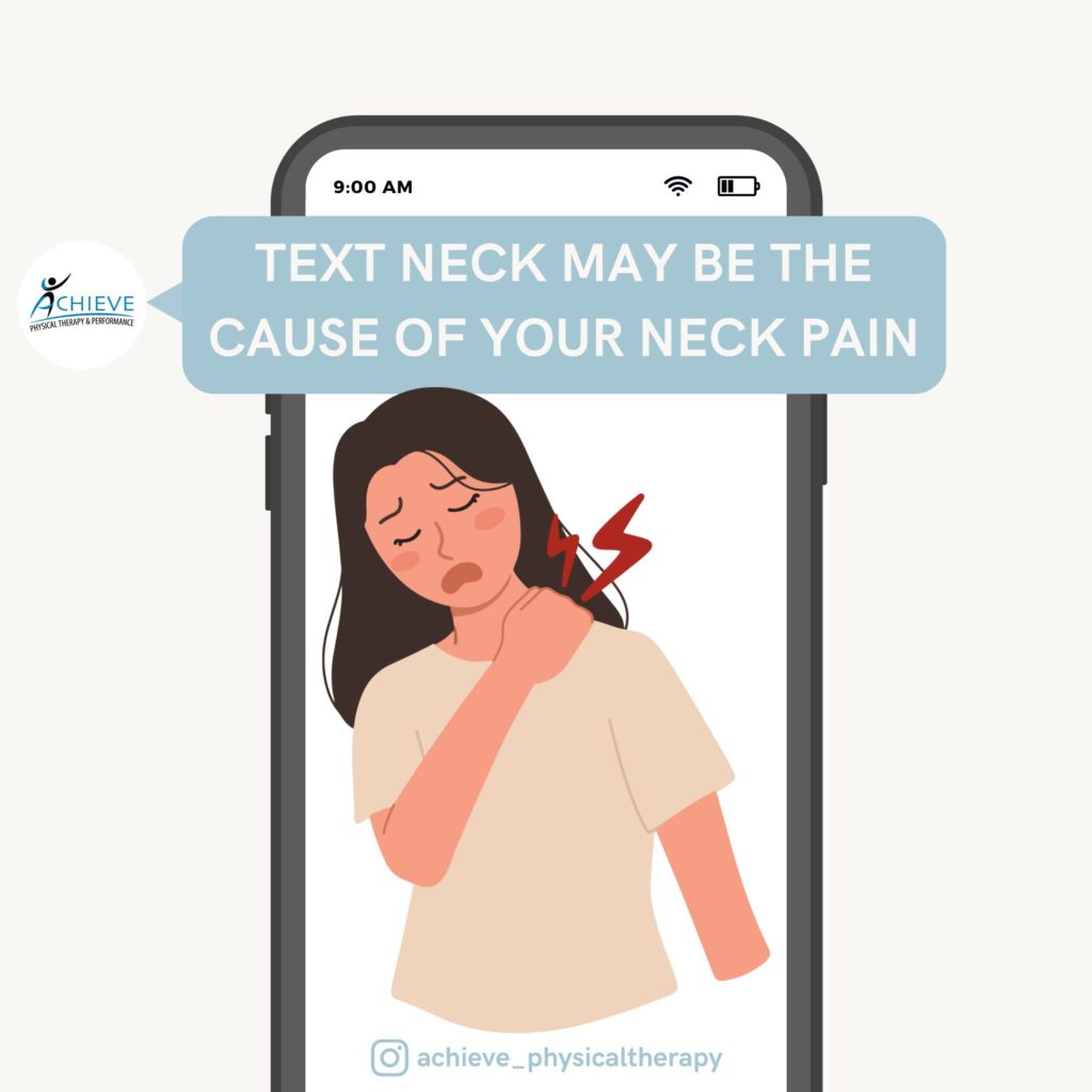 text neck, neck pain, stiff neck