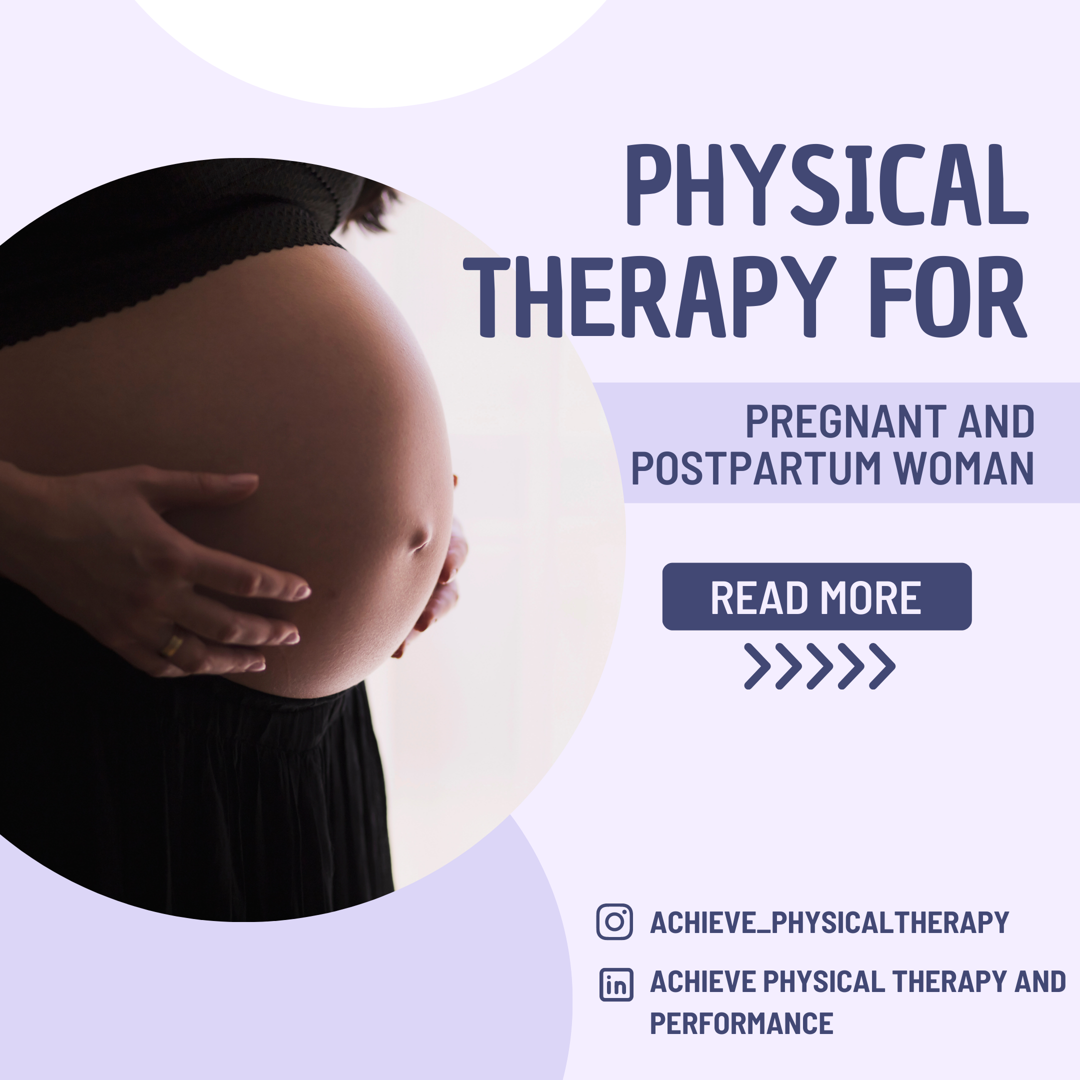 Physical therapy for pregnant women and postpartum